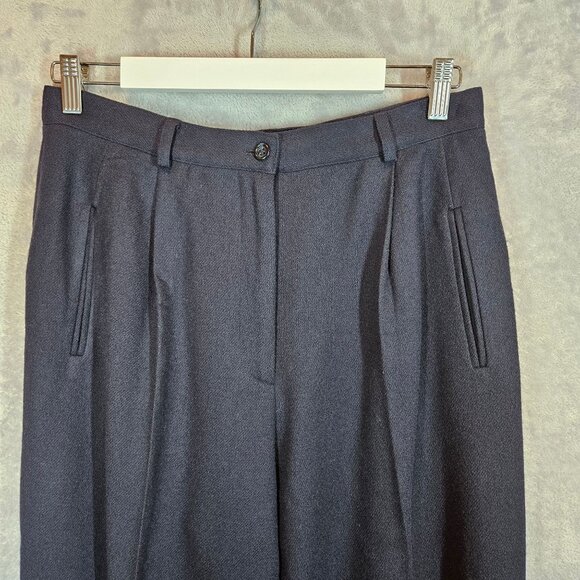 CW  Black Blazer Pant 100% Wool Suit Set Womens 12 Career Office classy classic - Picture 9 of 16